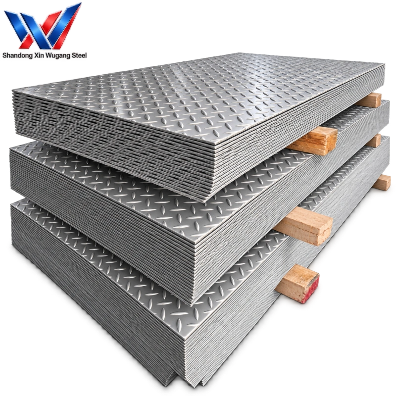 304, 304L, 316L, 201, 430 Stainless Checkered Plate | Anti Slip Stainless Diamond Tread Plate