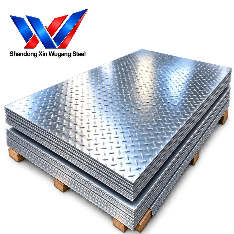 Galvanized Steel Checkered Steel Plate | Anti-Slip Pattern Steel Sheet for Floor Stair